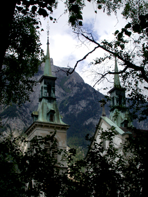 Church and Mountain
