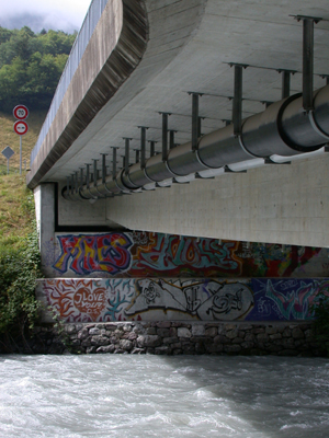 Bridge with Graffiti